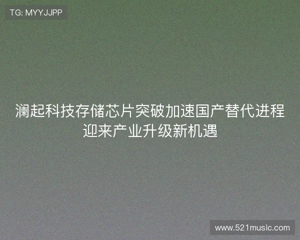 澜起科技存储芯片突破加速国产替代进程迎来产业升级新机遇